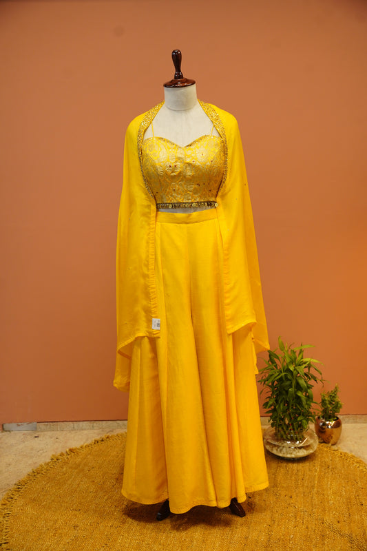 Mustard Sharara set