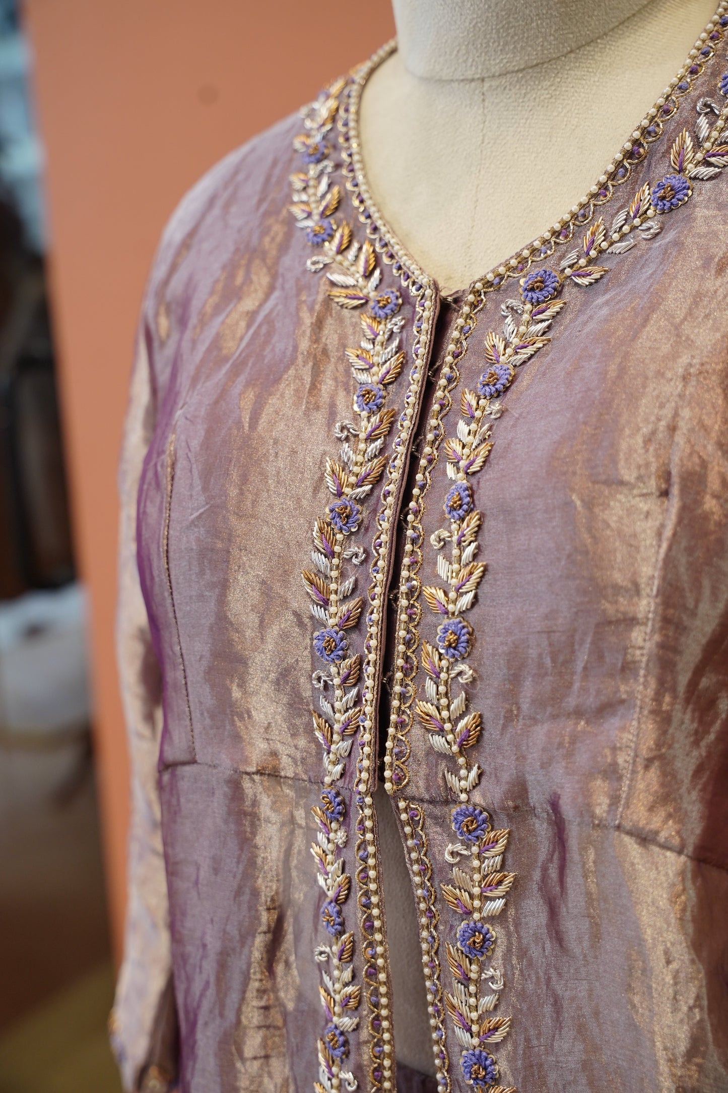 Rose Dust fusion Sharara set