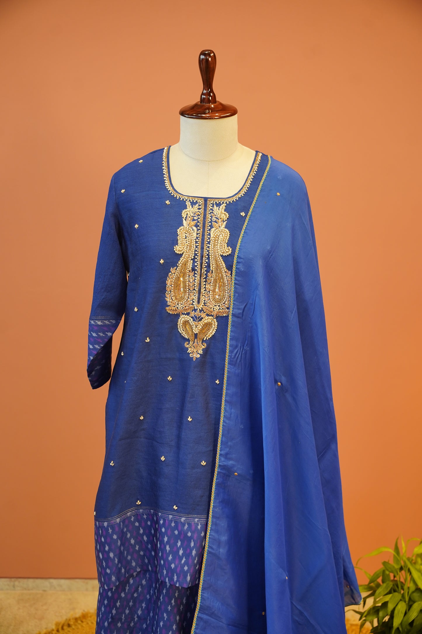 Royal blue Sharara set