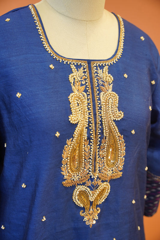 Royal blue Sharara set