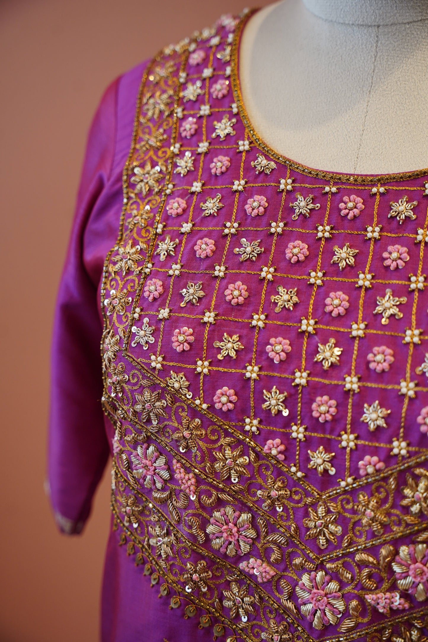 Gulnaar Pink Sharara set