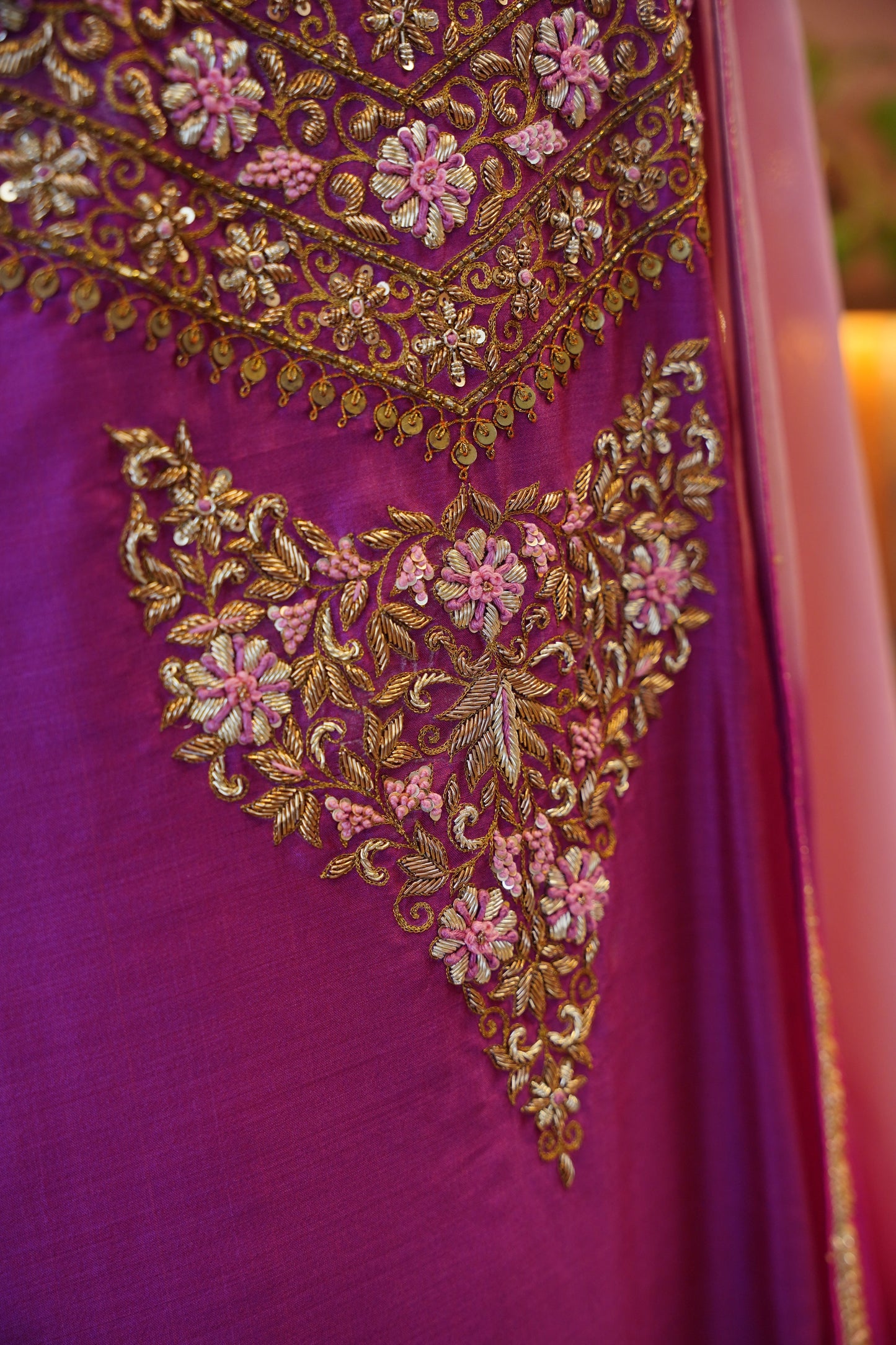 Gulnaar Pink Sharara set