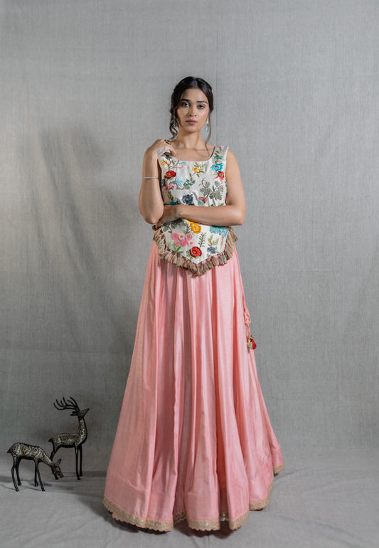 Blossom Silk Skirt Set