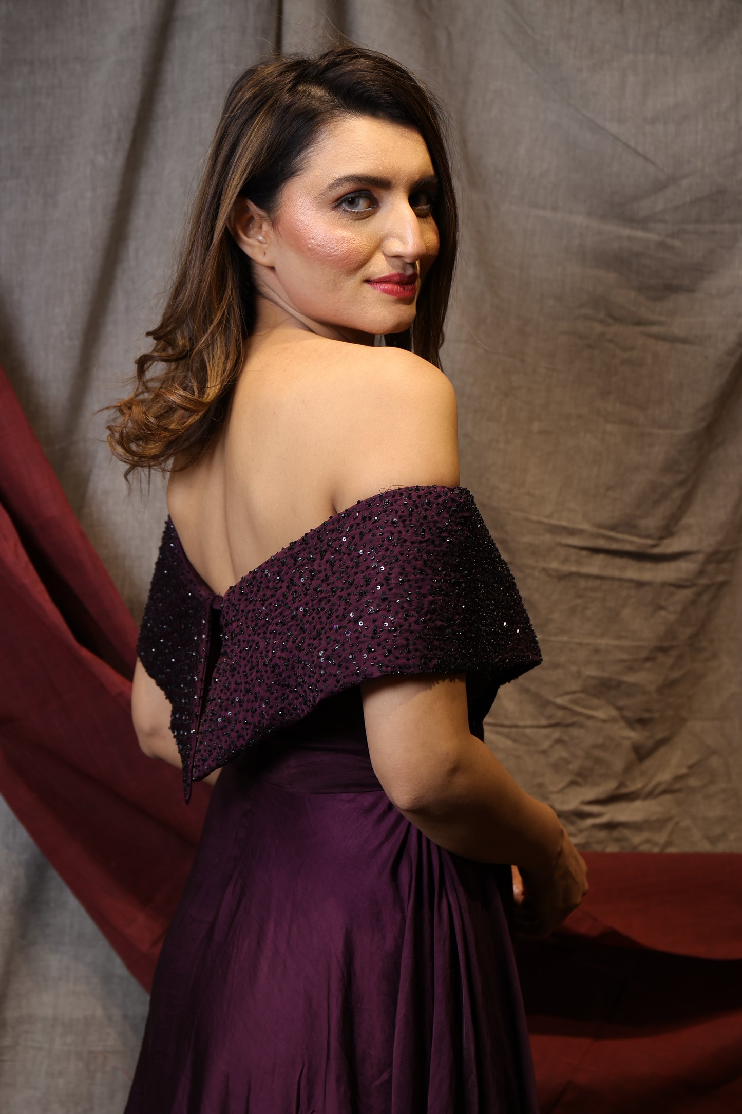 Midnight Fringe Gown