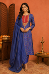 Neel Rang Ikat Kurta Set