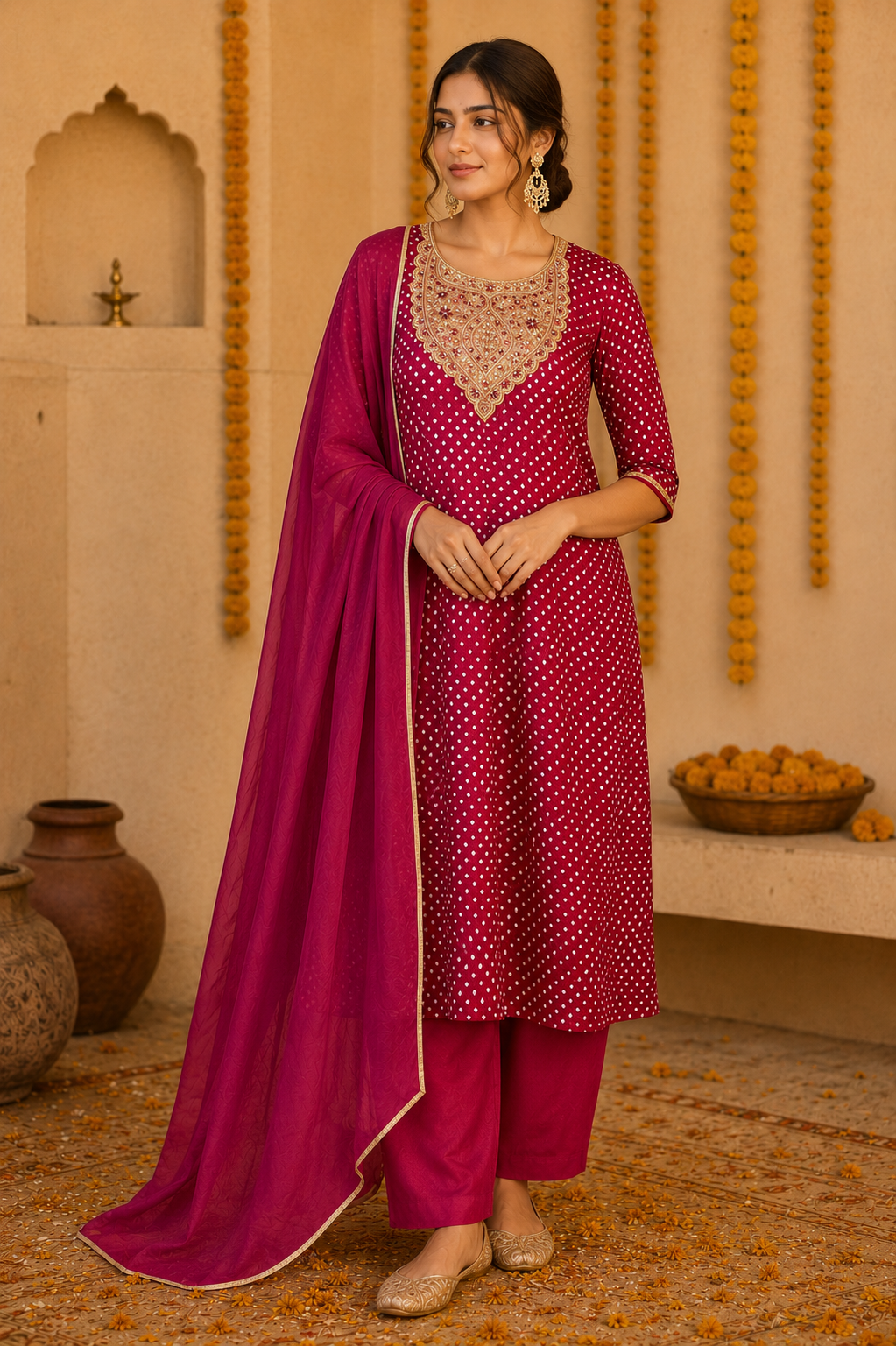 Meher Bandhej Set