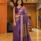 Purple Silk Banarasi Saree