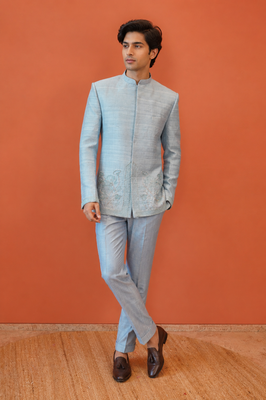 Azure Lotus Jodhpuri Set