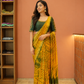 Golden Meadow Leheriya Silk Saree