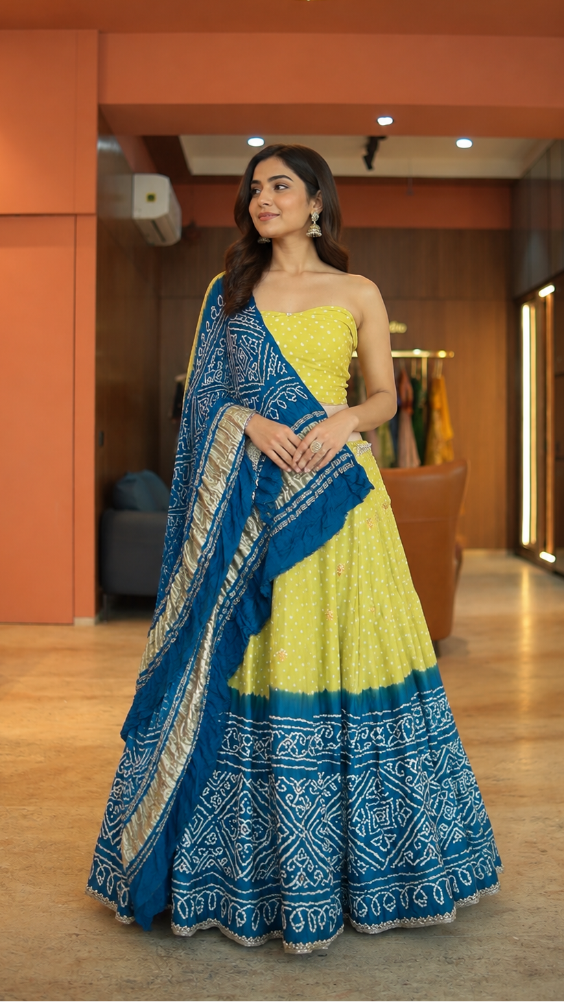 Sunlit Indigo Lehenga Set