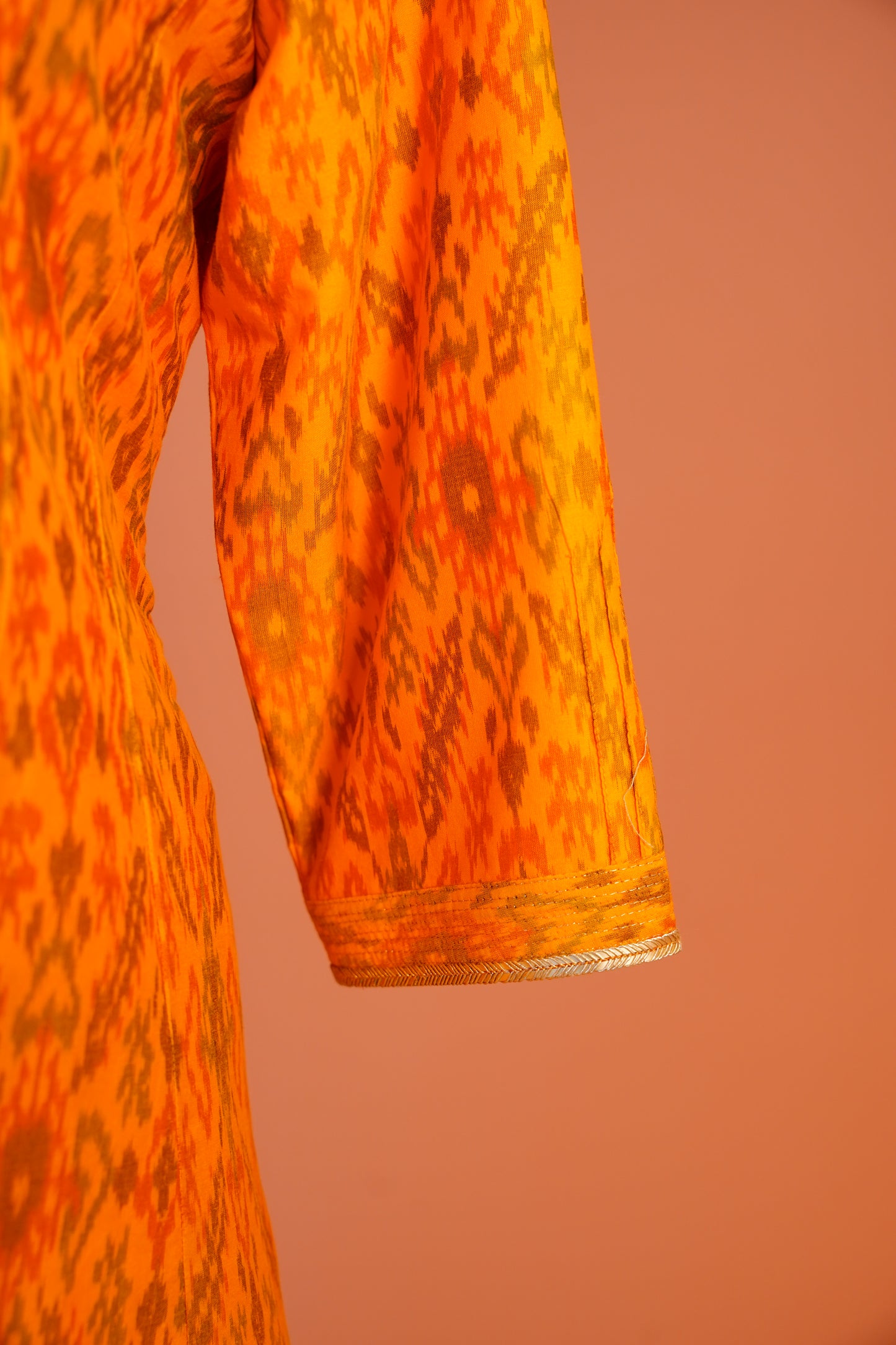Marigold Ikat Kurta Set