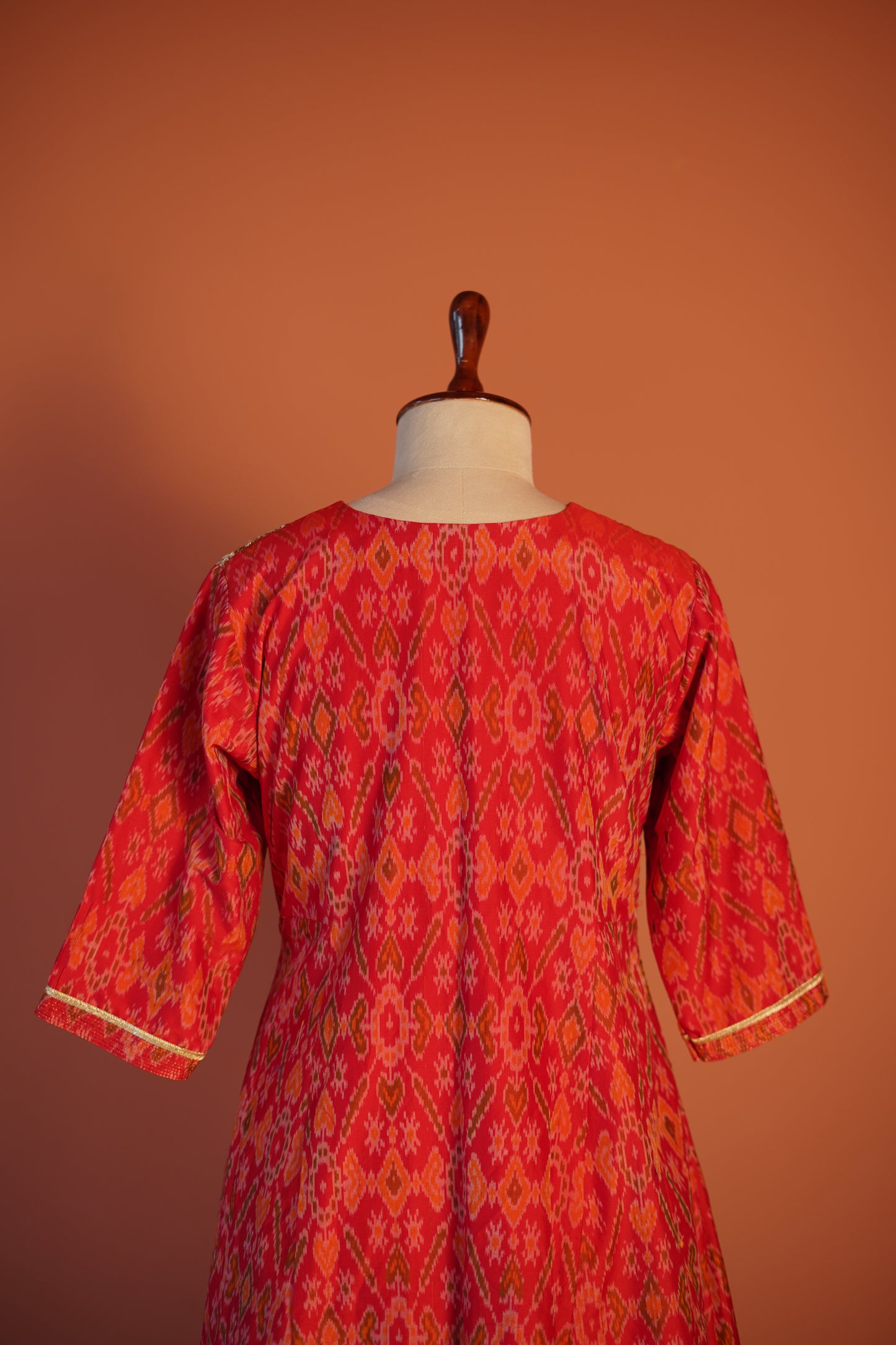Kesari Ikat Kurta Set