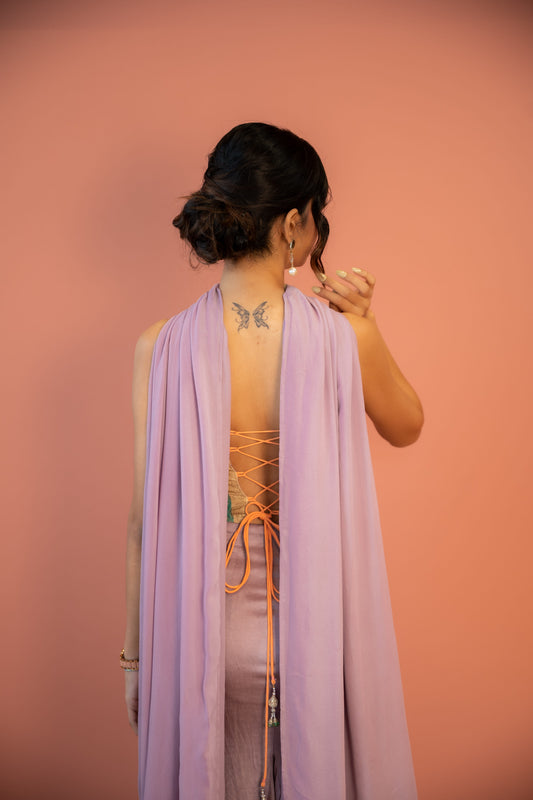 Lavender Banarasi Co-Ord Set