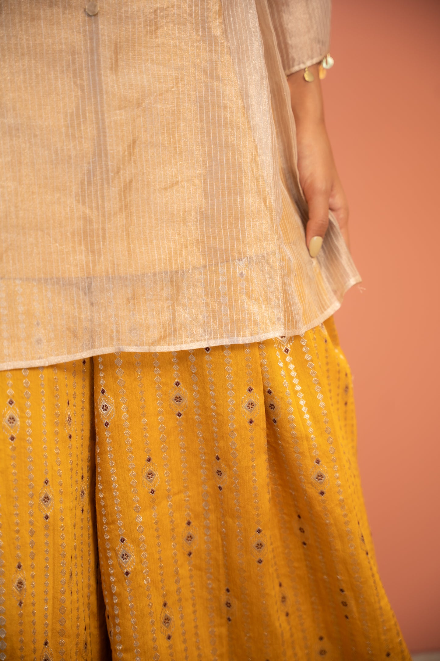 Golden Glow peplum set