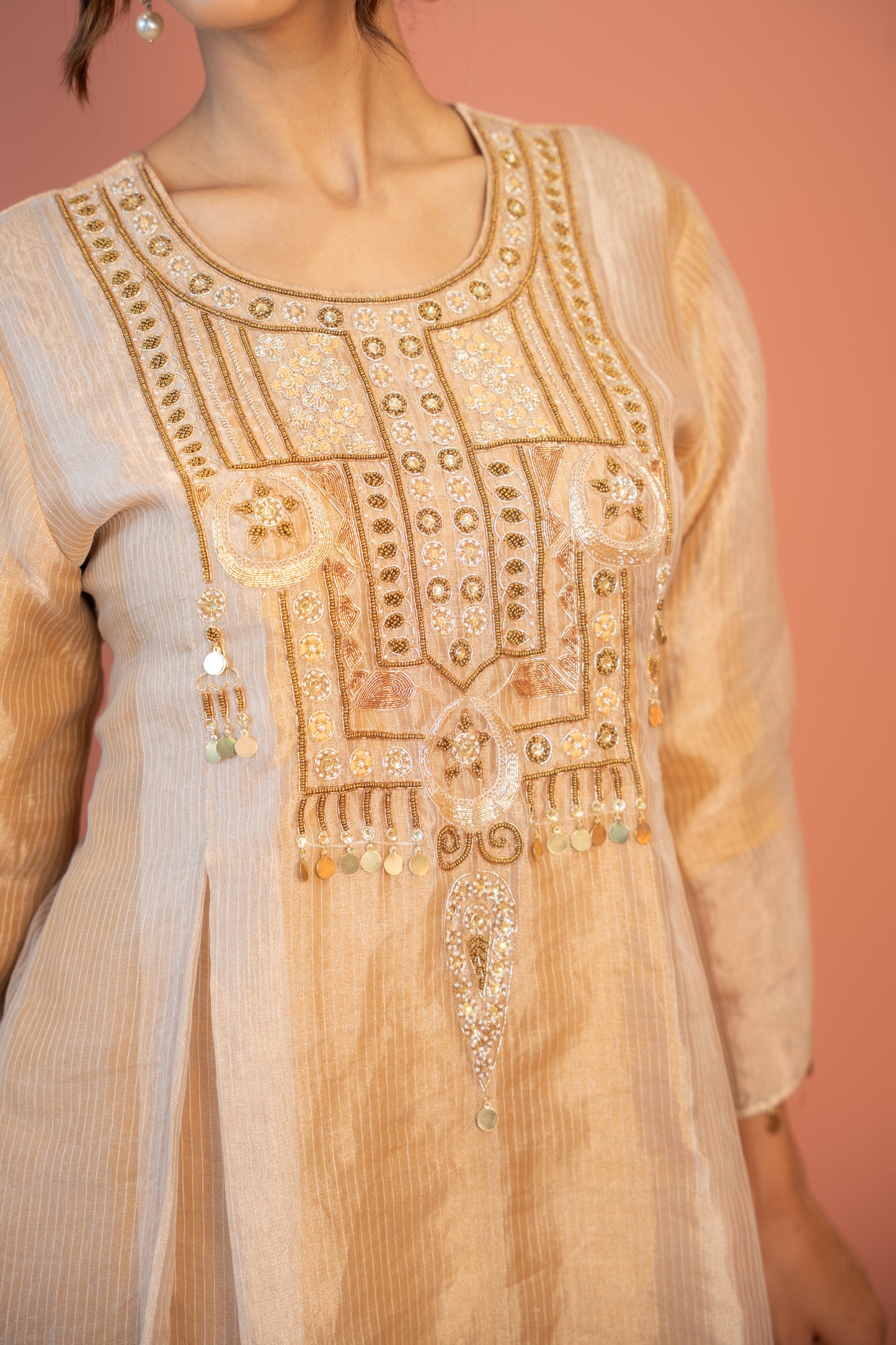 Golden Glow peplum set