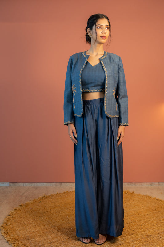 Midnight Blue Blazer Set