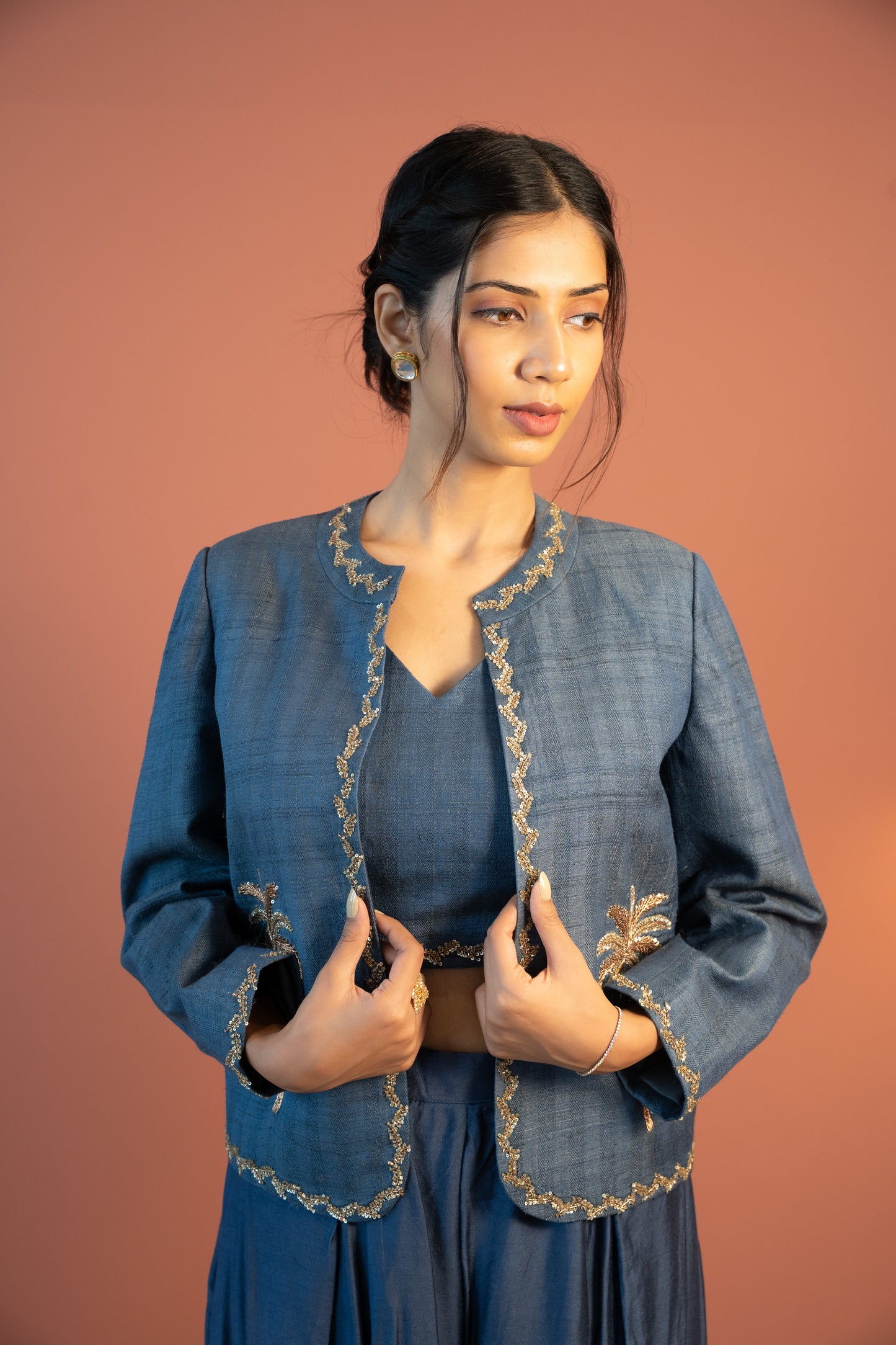 Midnight Blue Blazer Set