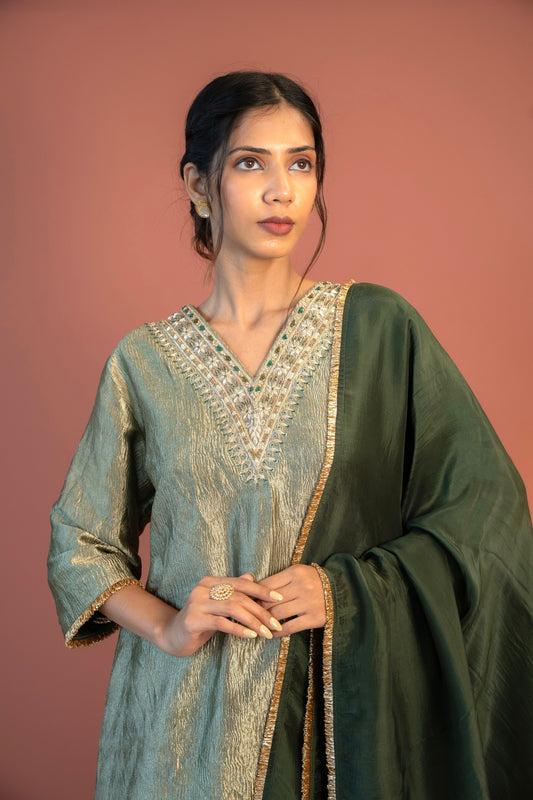 Sage Shimmer Suit Set