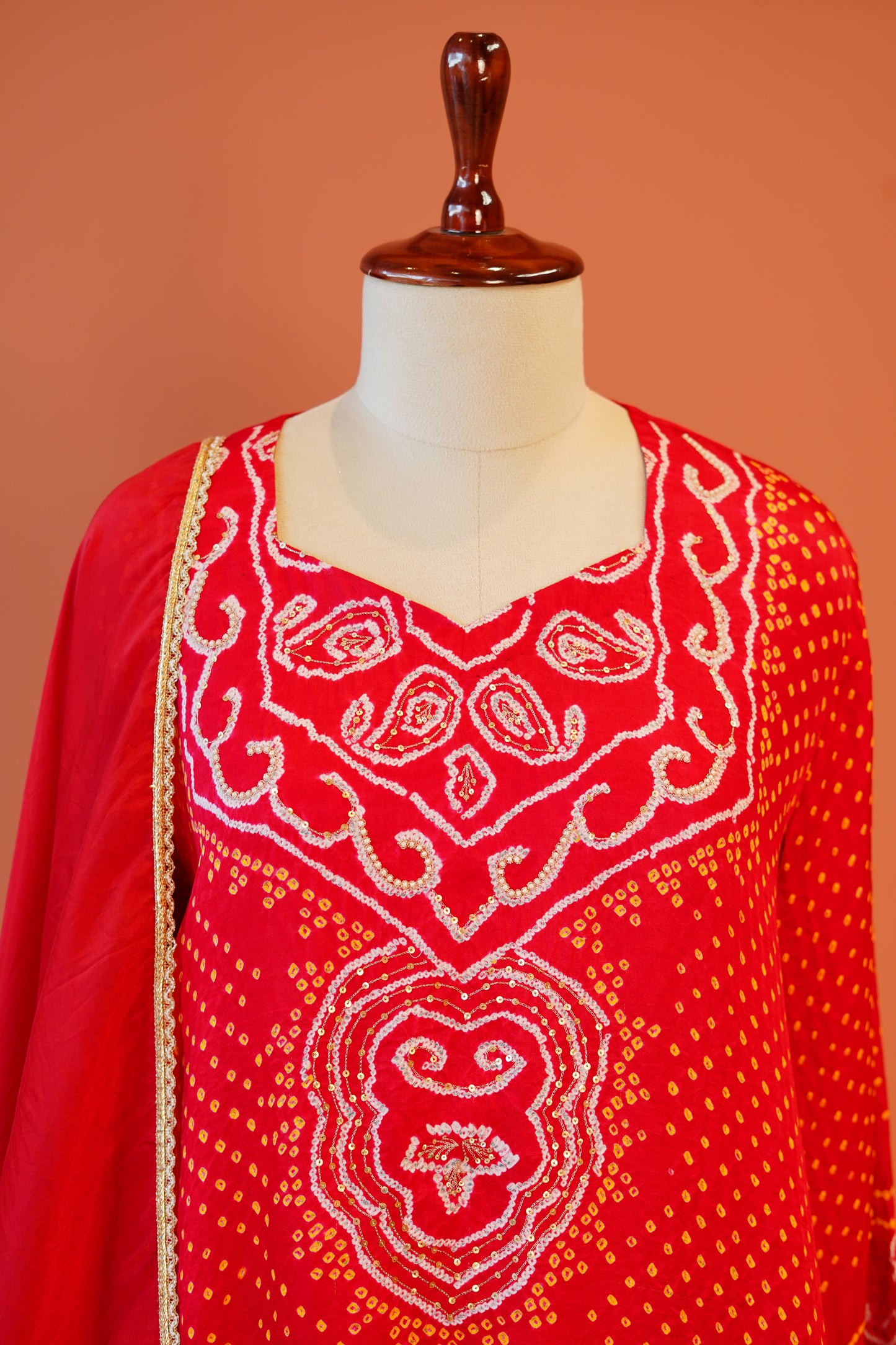 Laal Gulab Bandhej Suit