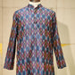 Multicolor Ikat Raw Silk Kurta