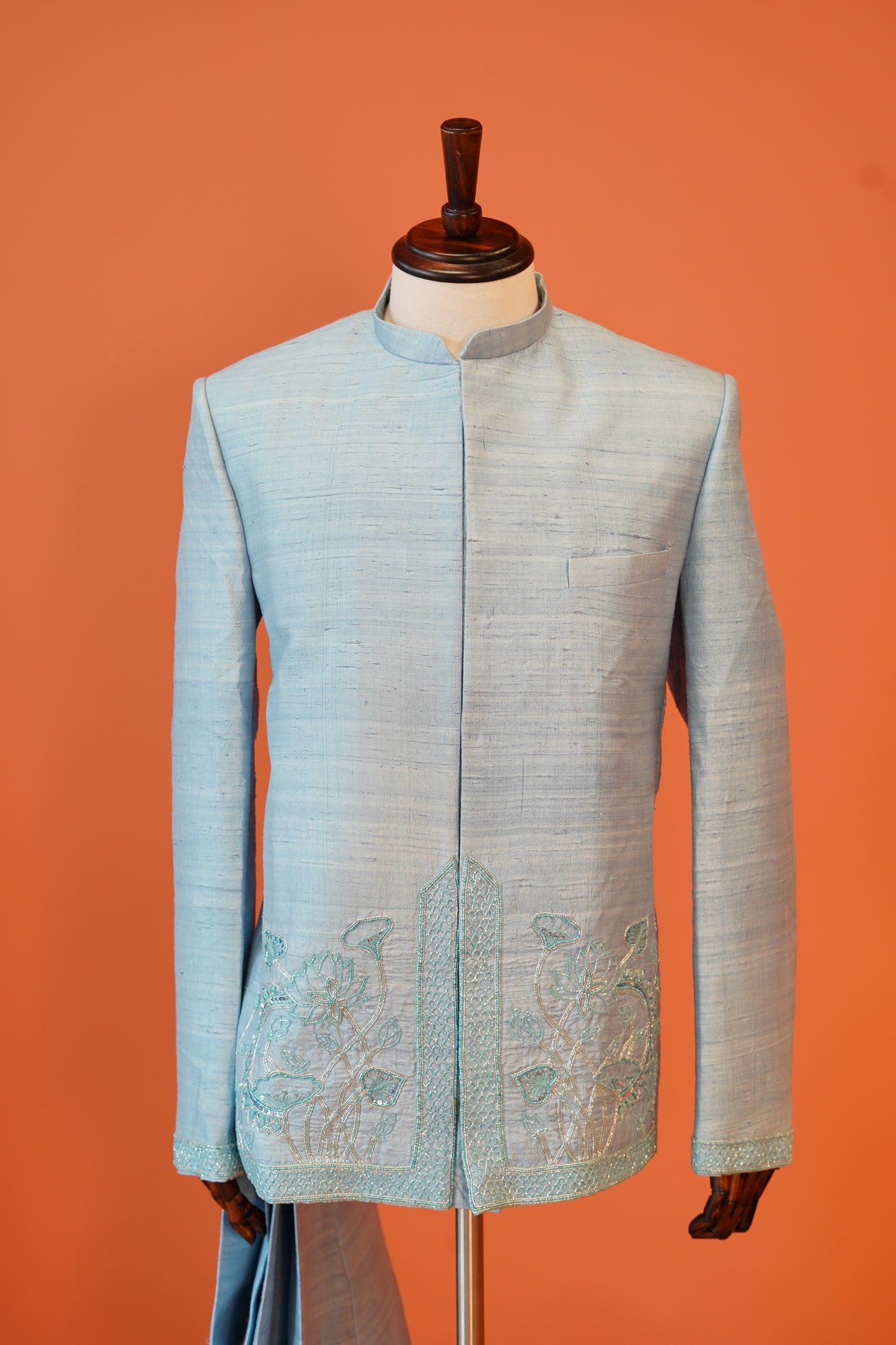 Azure Lotus Jodhpuri Set
