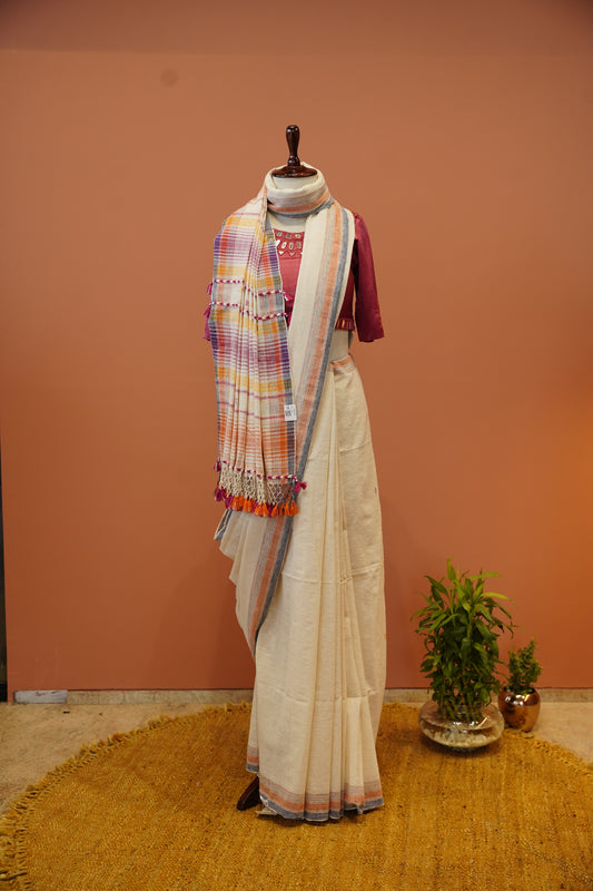 Ivory Grace Handloom Saree