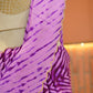 Lavender Whisper Leheriya Silk Saree