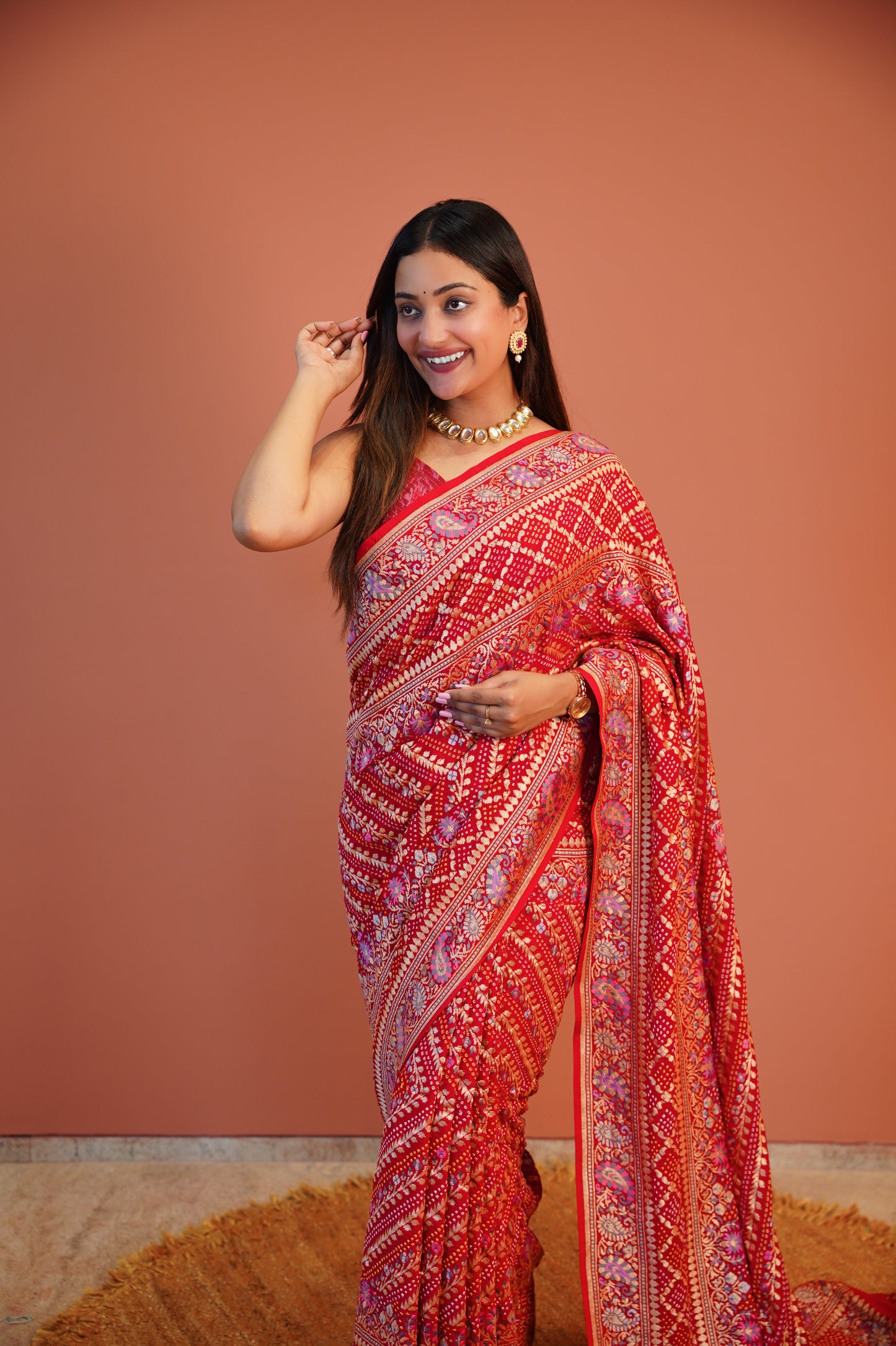 Laalika Banarasi Bandhej Saree
