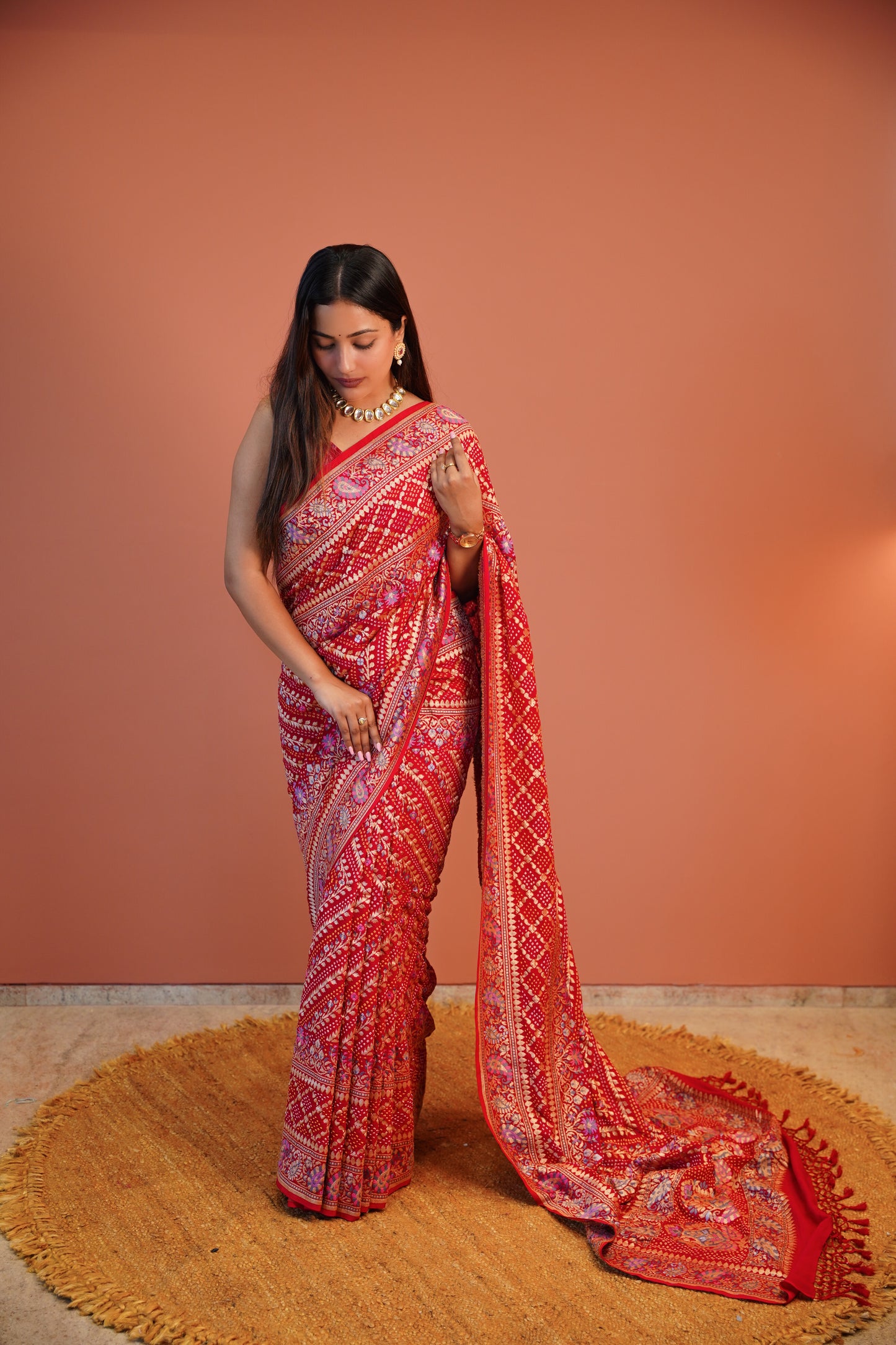 Laalika Banarasi Bandhej Saree