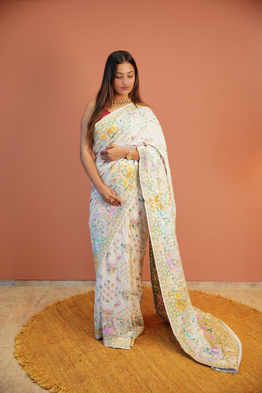 Vasanti Tussar Banarasi Saree