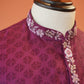 Wine Bhagalpuri Cotton Silk Kurta