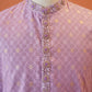 Lavender Bhagalpuri Cotton Silk Kurta