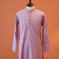 Lavender Bhagalpuri Cotton Silk Kurta