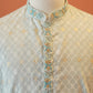 Powder Blue Bhagalpuri Cotton Silk Kurta