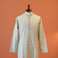 Powder Blue Bhagalpuri Cotton Silk Kurta