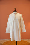 Ivory Bhagalpuri Cotton Silk Kurta