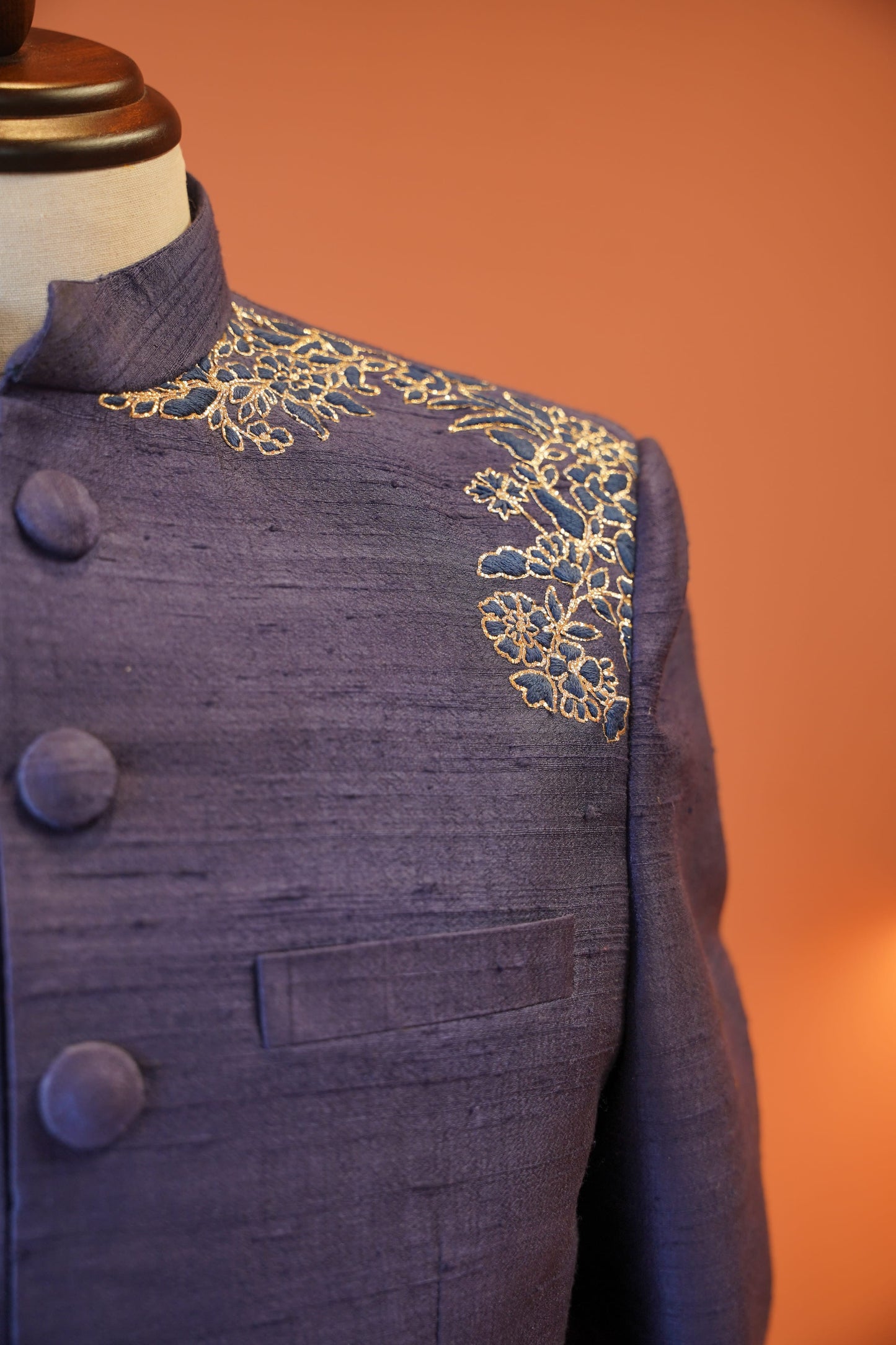 Royal Blue Zardosi Jacket