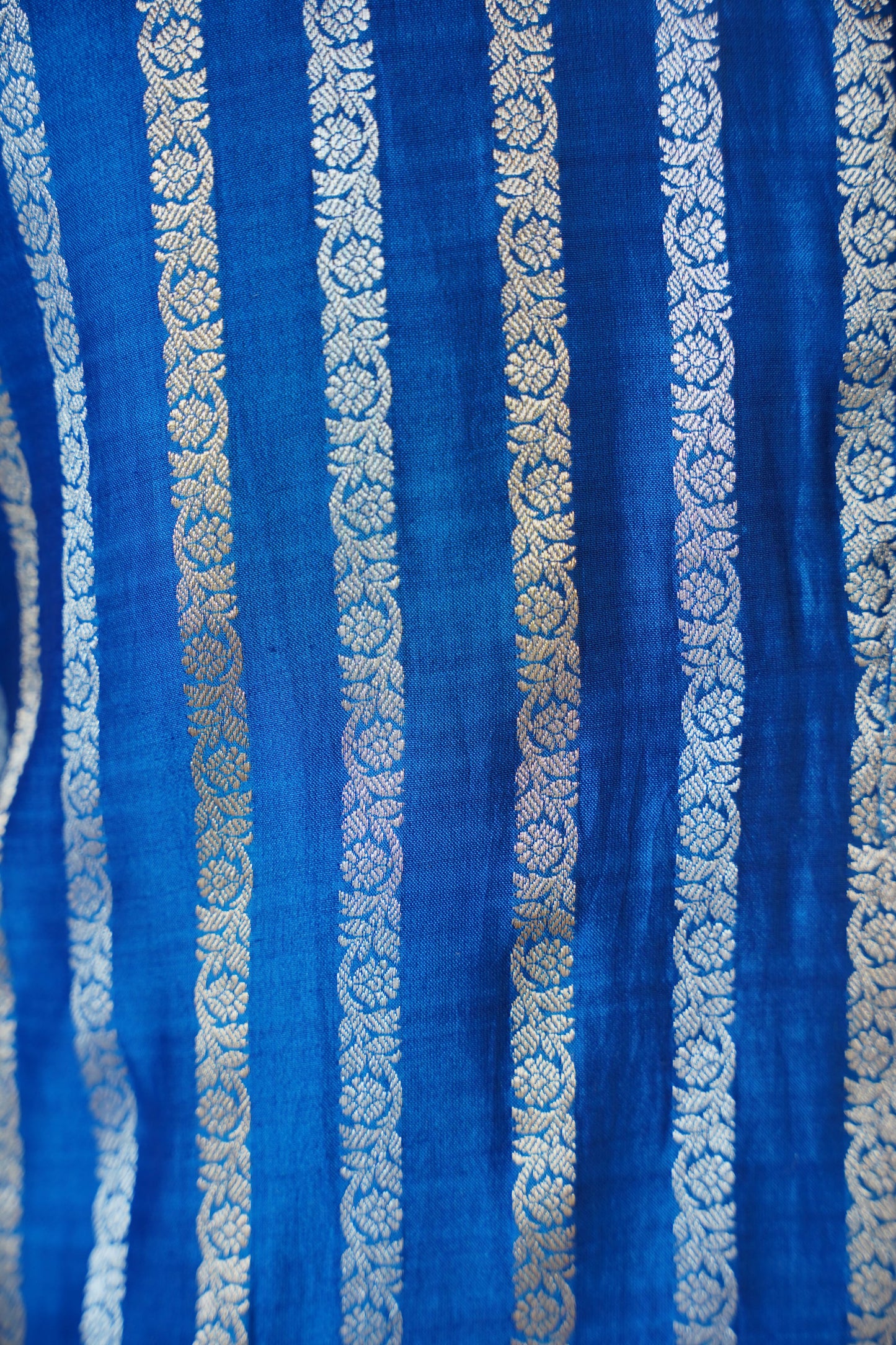 Royal Blue Pure Banarasi Silk Kurta