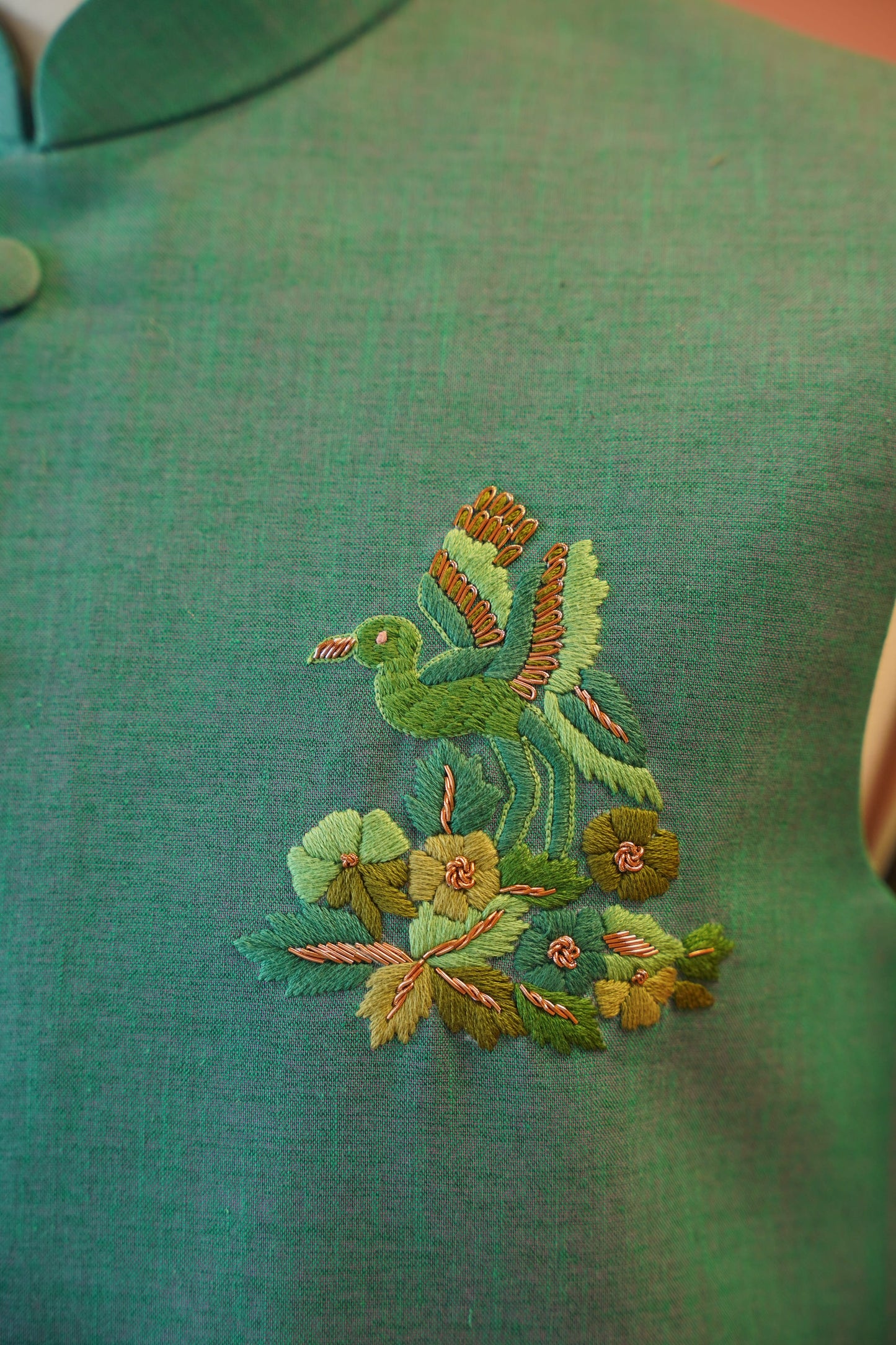 Emerald Green Classic Nehru Jacket