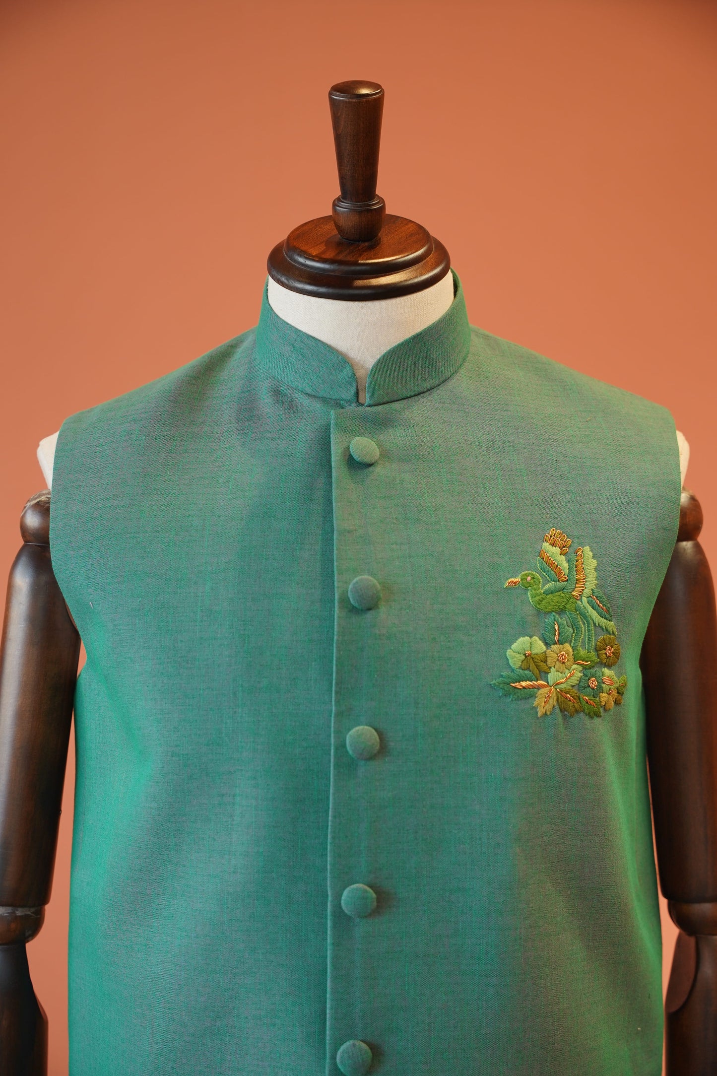 Emerald Green Classic Nehru Jacket