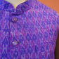 Purple Ikat Heritage Nehru Jacket