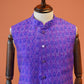 Purple Ikat Heritage Nehru Jacket