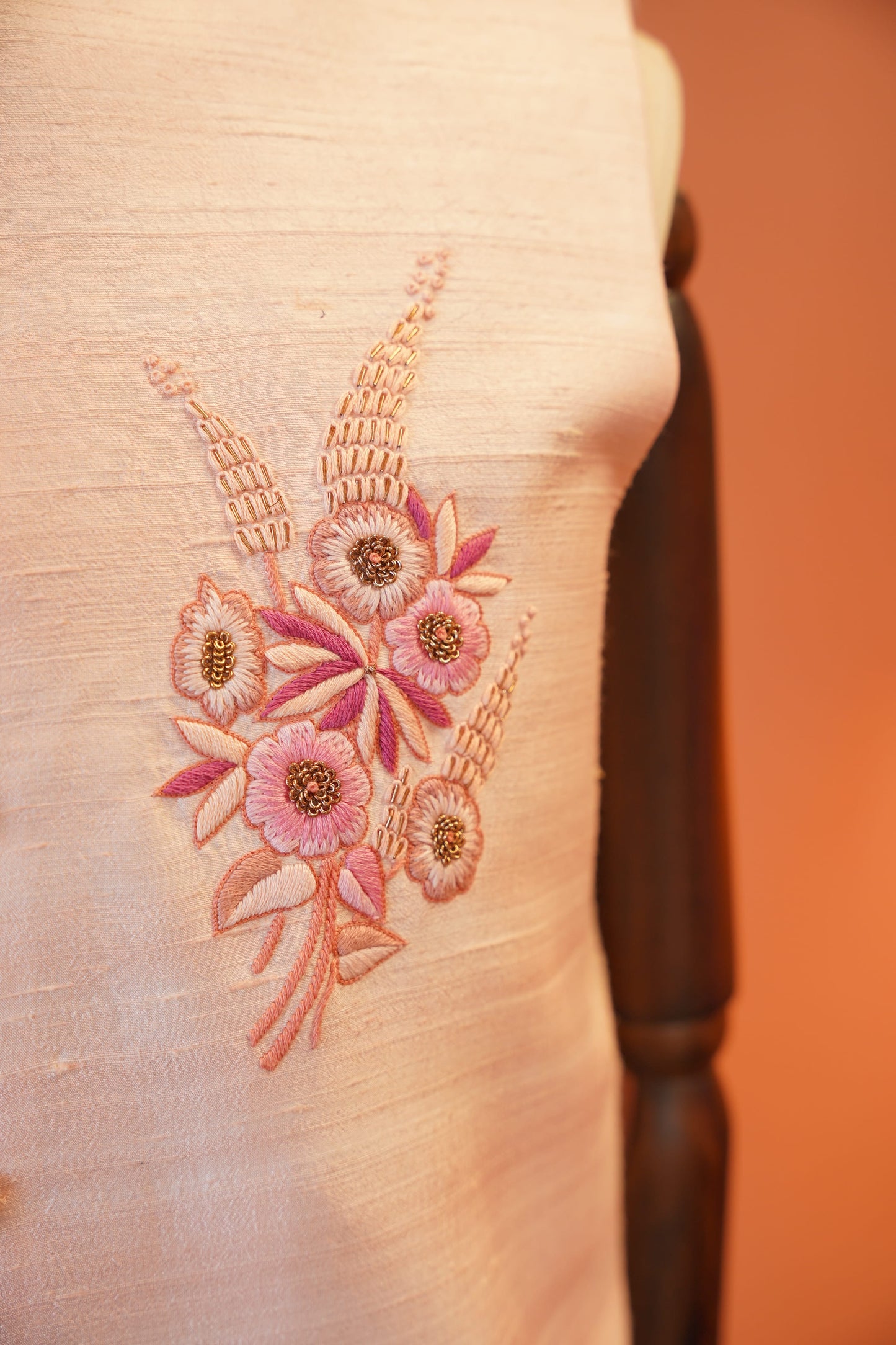 Classic Beige Matka Silk Nehru Jacket