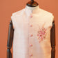 Classic Beige Matka Silk Nehru Jacket
