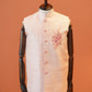 Classic Beige Matka Silk Nehru Jacket