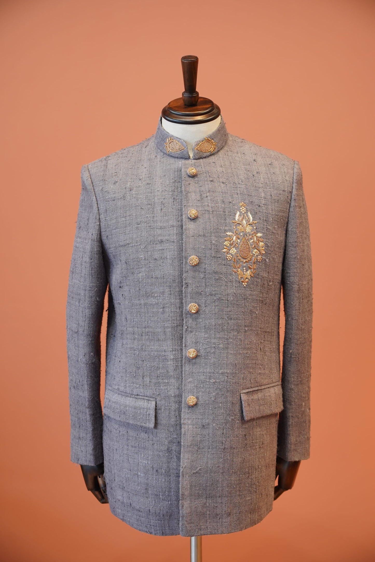 Steel Grey Royale Jodhpuri Set
