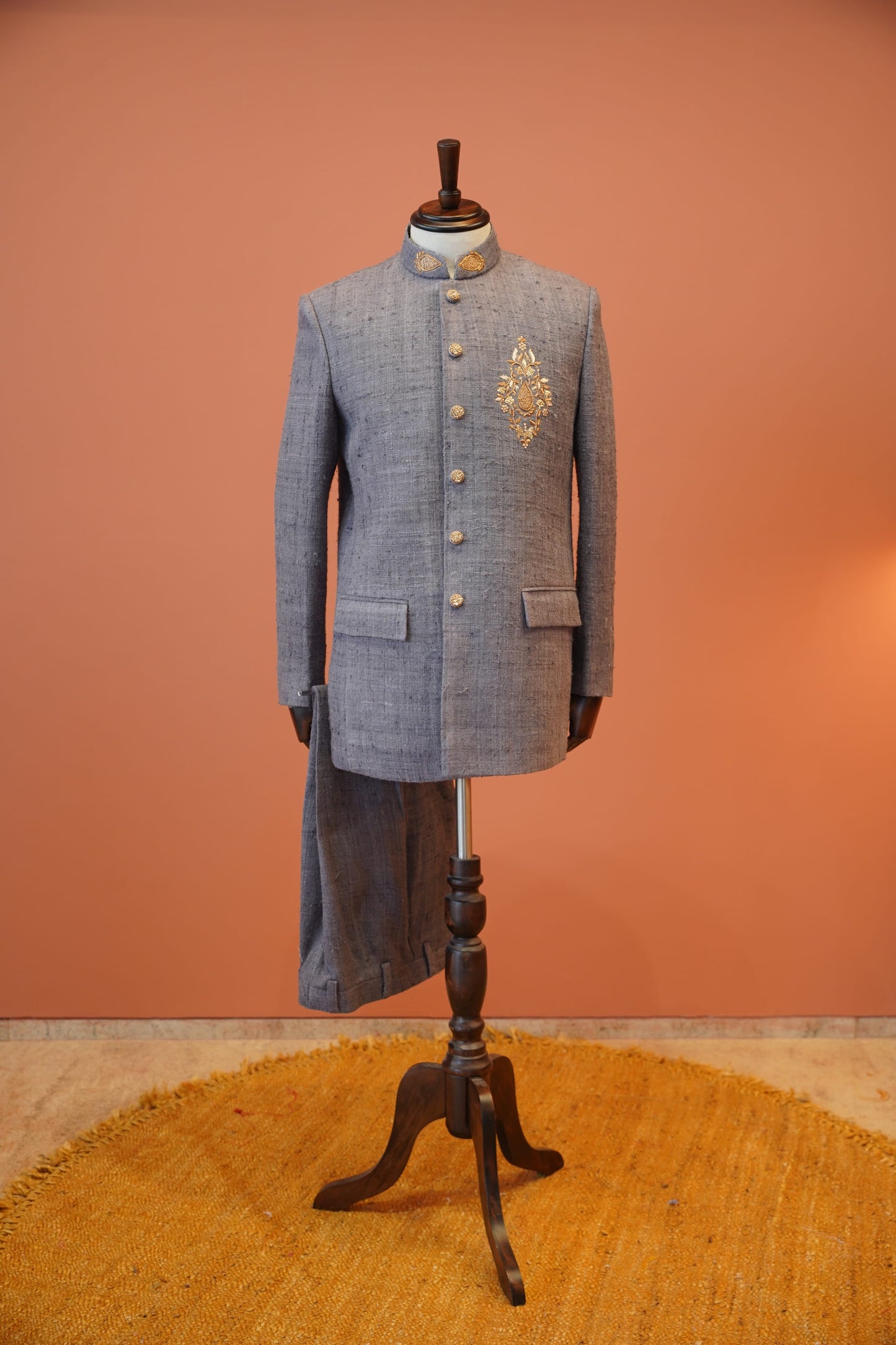 Steel Grey Royale Jodhpuri Set