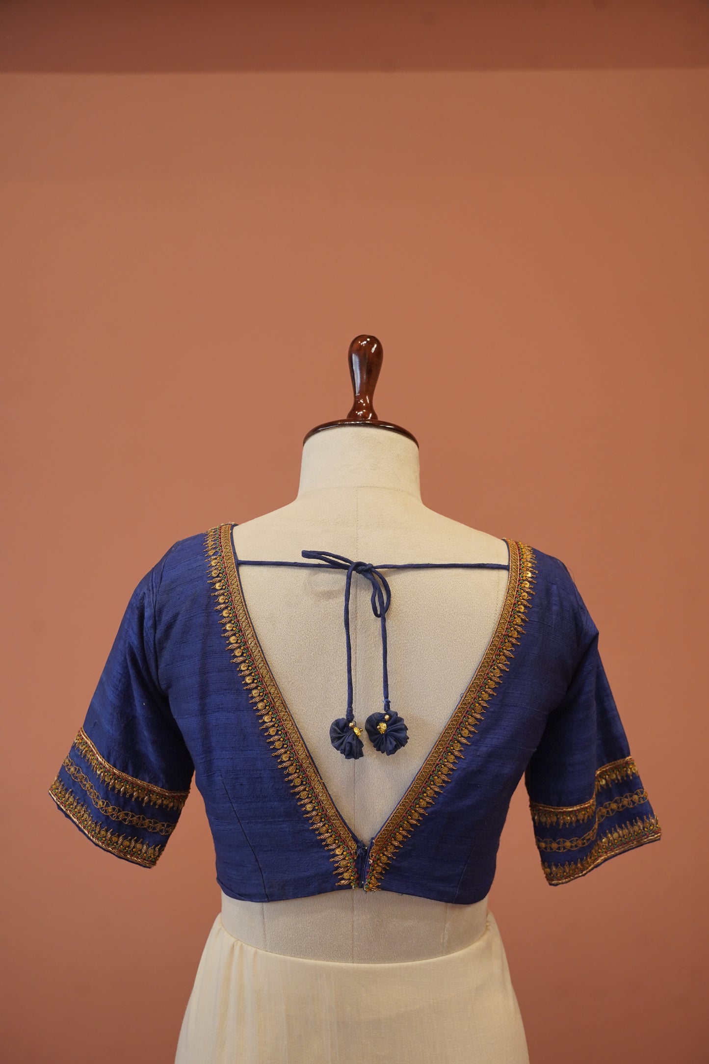Blue Silk Blouse