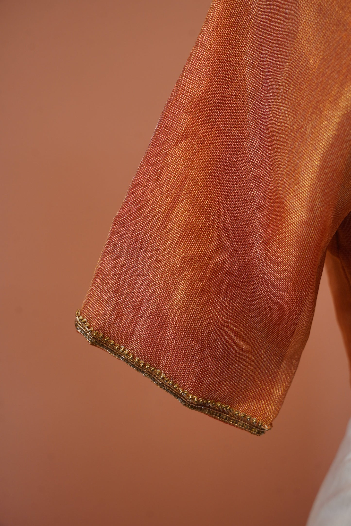 Madhur Copper V-neck Blouse