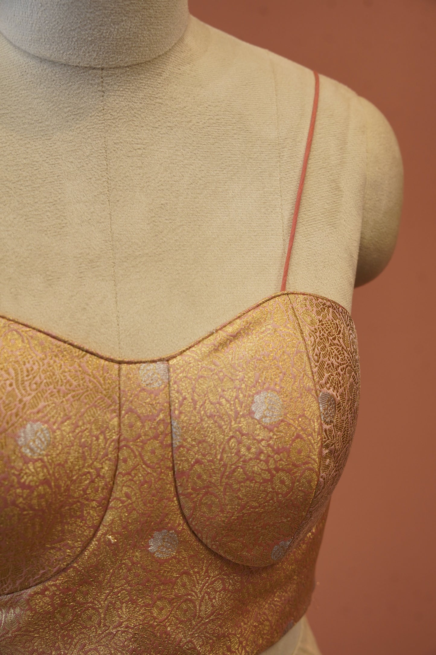 Champagne Bustier Blouse